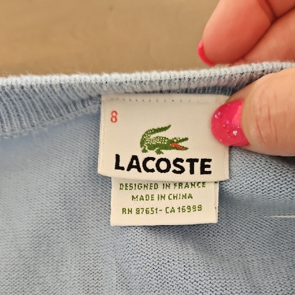 Lacoste Mens Size 8  Argyle Golf Sweater Vest Eclectic‎ Grandpa Golf Preppy - Picture 4 of 8